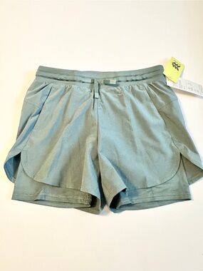 NWT all in motion Sage Green Layered Athletic Shorts